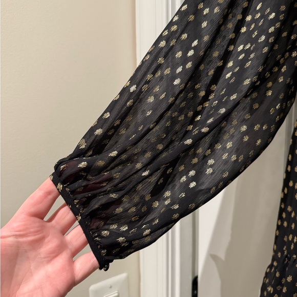 Black and Gold Polka Dot Dress - Picture 3 of 3